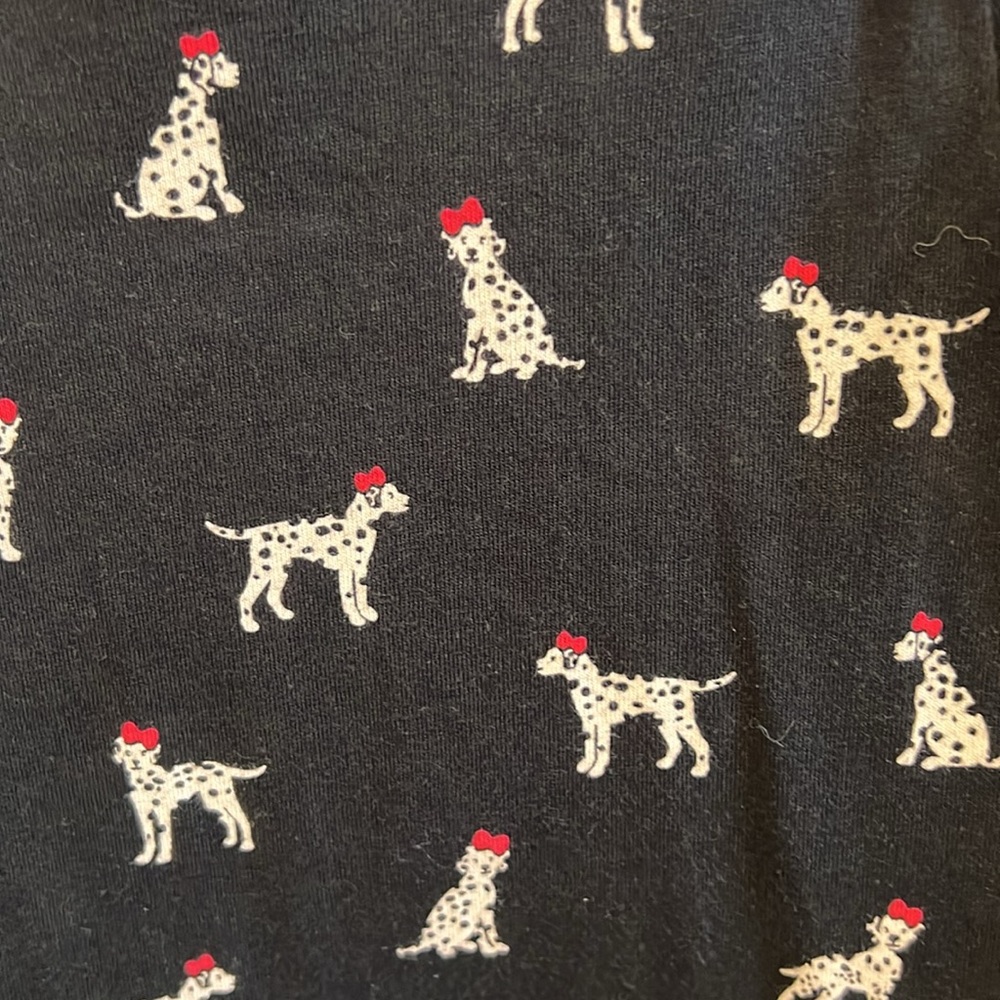 Gymboree Black Dress with Dalmatian Print and Pink Bows Size 6 - Picture 4 of 9